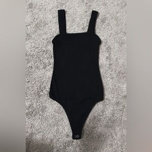 American Eagle Outfitters Black Ribbed Bodysuit